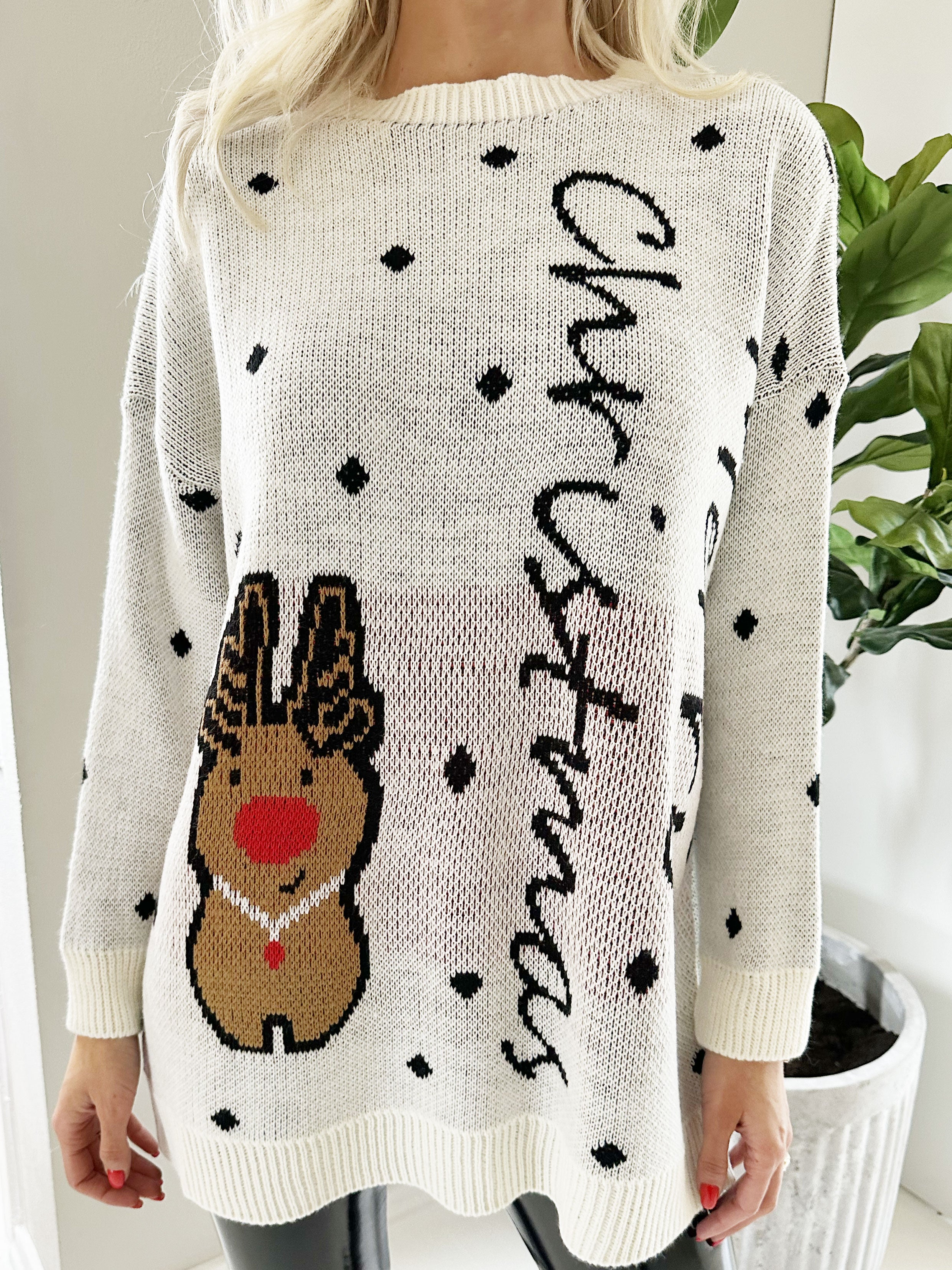 Rudolf - Söt jultröja med renar